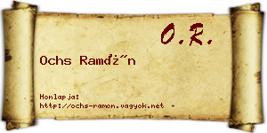 Ochs Ramón névjegykártya